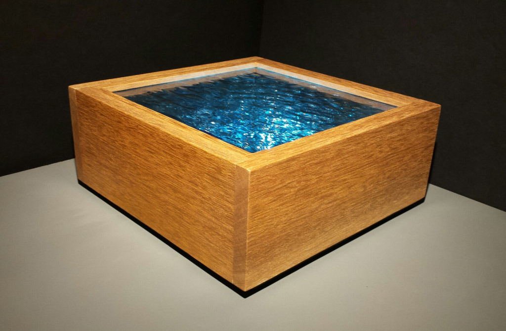 Robert Elan, Quiet Blue Sea, glass and wood