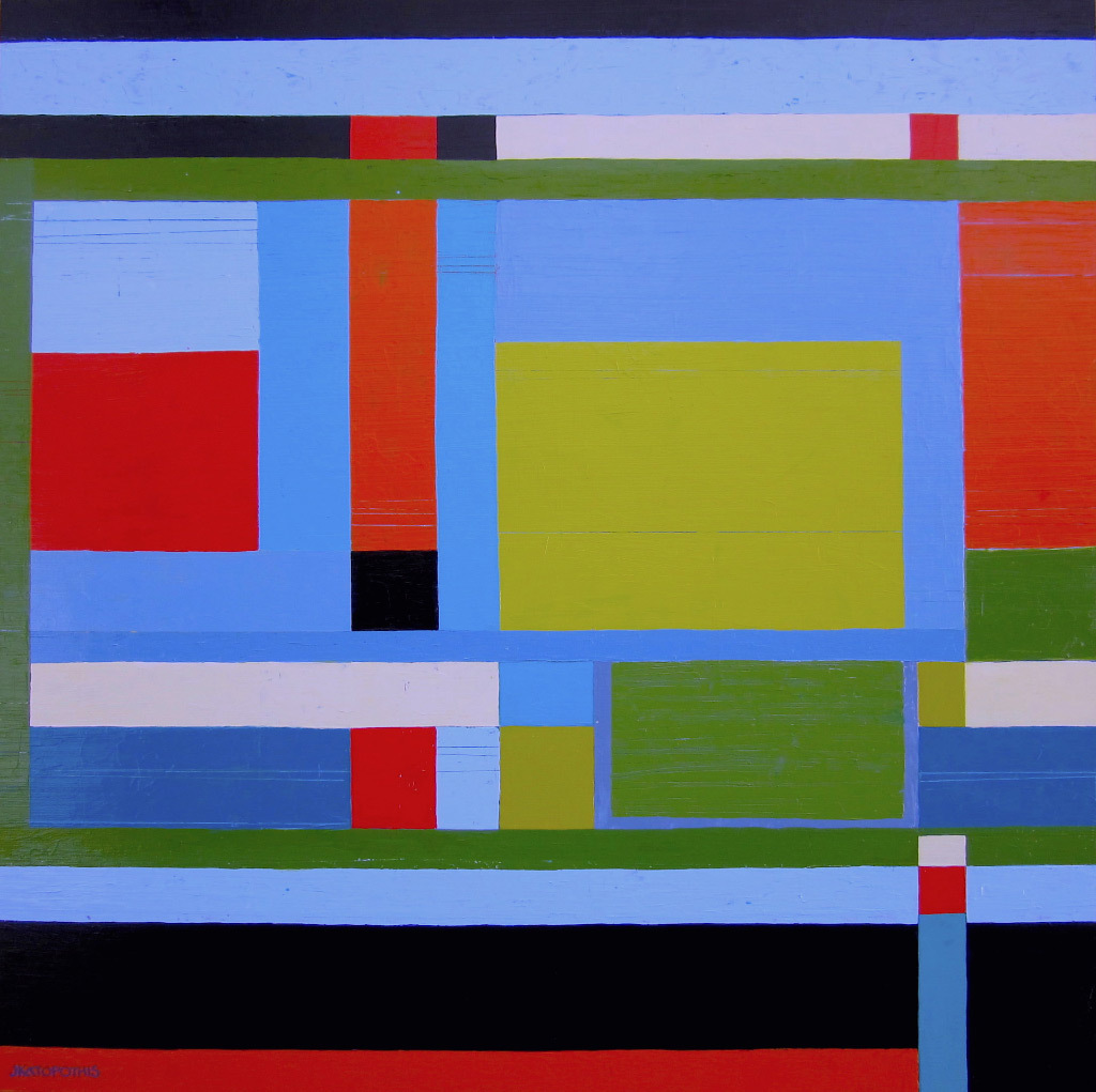 Jody Katopothis, Ancestral Lines II, acrylic on panel